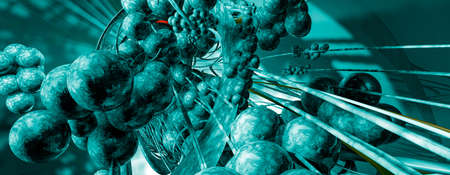 Big data connection complex. Data visual concept. Graphic abstract background. 3d illustartion