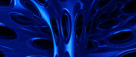 3d illustartion of science technology concept. Communication network