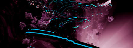 Big data connection complex. Data visual concept. Graphic abstract background. 3d illustartion