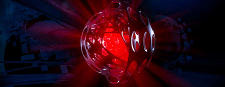 3d illustartion of science technology concept. Communication networkの写真素材