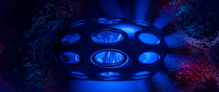 3d illustartion of science technology concept. Communication network