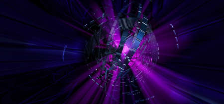 3d illustartion of science technology concept. Communication network