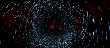 Big data and cybersecurity 3D illustration. Global database intelligenceの写真素材
