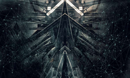 3d illustartion of big data connection complex. Data visual concept. Graphic abstract background