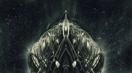 3D rendering of abstract technology conceptの写真素材