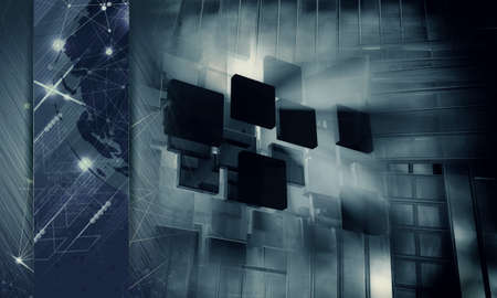 3d illustartion of big data connection complex. Data visual concept. Graphic abstract background