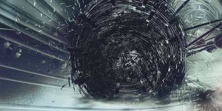 Abstract technology concept background, 3D illustration