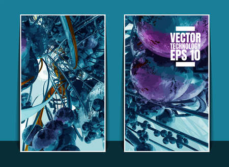 Vector of science technology concept. Communication networkのイラスト素材