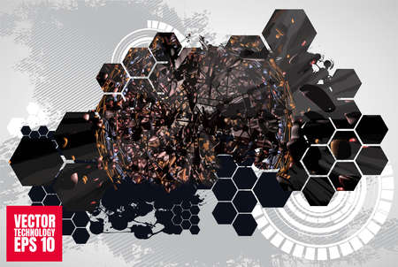 Abstract technology concept background ready for presentation, vectorのイラスト素材