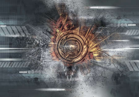 Abstract technology concept background ready for presentation or poster