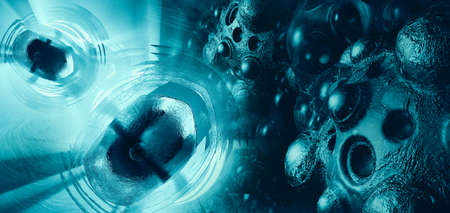 3D illustration of abstract technology digital hi tech concept ready for banner background
