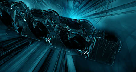 3D rendering of abstract technology concept background