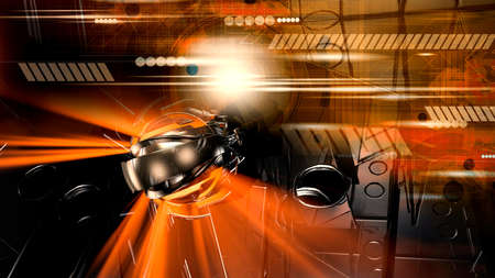 3D rendering of abstract technology concept background