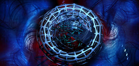Futuristic technology style. Technology background for banner or poster.の写真素材