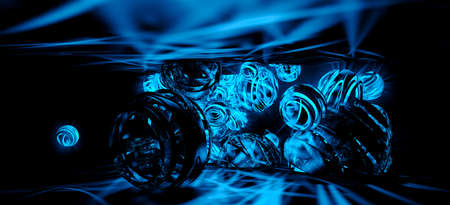 3d illustartion of science technology concept. Communication network