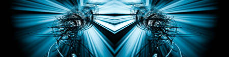 3D rendering of abstract technology concept backgroundの写真素材