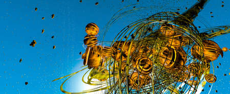 3D rendering of abstract technology concept background