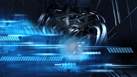 3D rendering of futuristic background