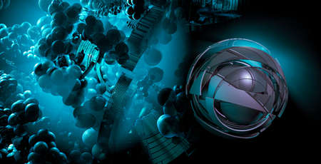 3D rendering of futuristic background