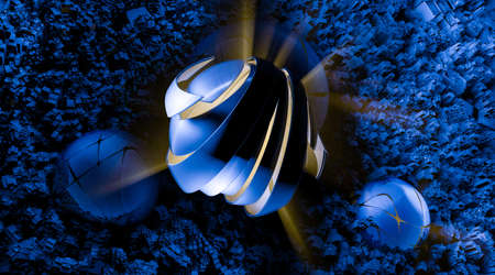 3d illustartion futuristic technology style. Technology background for banner or poster.