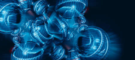 3d illustartion of innovation technology background, Hi-tech communication concept