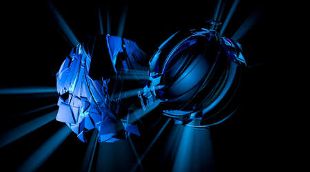 3D illustration of abstract technology concept background ready for presentation or poster