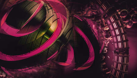 Abstract technology concept, innovation technology background. 3d illustartion