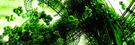 3d illustartion of abstract technology communication concept. Graphic abstract backgroundの写真素材