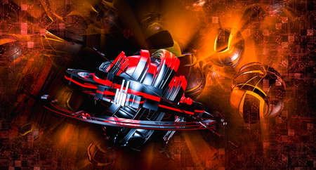 Futuristic technology style. Elegant background for business tech presentations. 3d illustartion