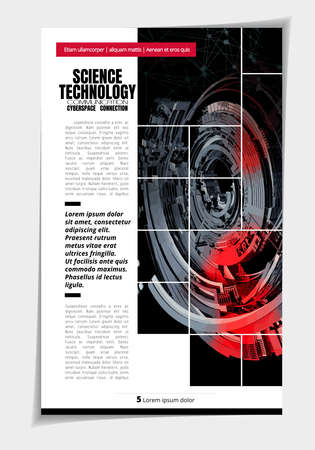 Layout with abstract technology concept ready for use, vectorのイラスト素材