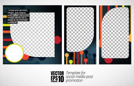 Modern corporate frame. Creative social media layout ready for use. Vectorのイラスト素材