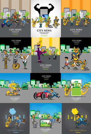 Infographics elements for digital corporate brochures. Vector business conceptのイラスト素材