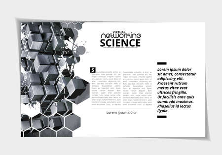 Abstract technology presentation slide templates, vectorのイラスト素材