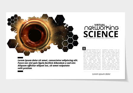 Abstract technology presentation slide templates, vectorのイラスト素材