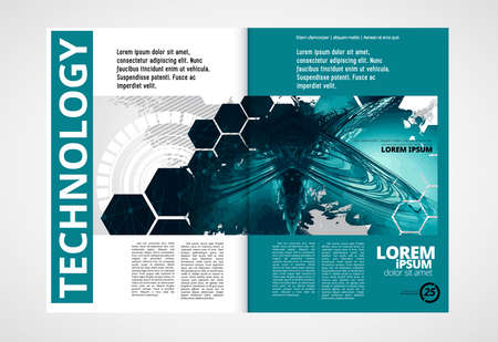 Abstract background technology. Design for brochure, banner idea, book, booklet print or e-book. Layout ready for use, vector.の写真素材