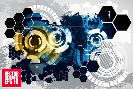 Technology concept background ready for presentation, vector illustrationのイラスト素材