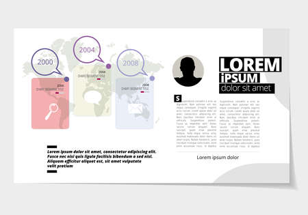 Business presentation infographic template, vectorのイラスト素材