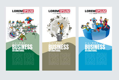 Business concept for internet banners, social media banners or presentation, vector illustrationのイラスト素材