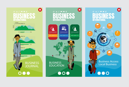 Business concept for internet banners, social media banners or presentation, vector illustrationのイラスト素材