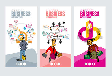 Business concept for internet banners, social media banners or presentation, vector illustrationのイラスト素材