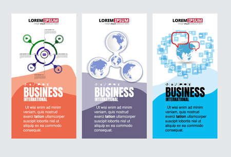 Business concept for internet banners, social media banners or presentation, vector illustrationのイラスト素材