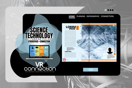 Abstract vector website template design. Brochure layout easy to edit.の写真素材