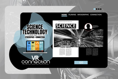 Abstract vector website template for technology, business, education and communication.の写真素材