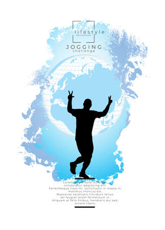 Young fitness runner - vector illustrationのイラスト素材