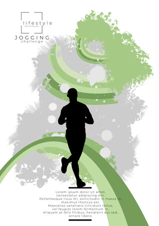 Young fitness runner - vector illustrationのイラスト素材