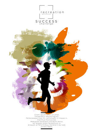 Young fitness runner - vector illustrationのイラスト素材