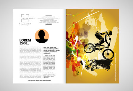 Brochure design template, Flyer Layout, vector illustration.の写真素材