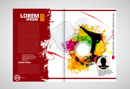 Flyer design template. Brochure layout, cover design annual report, magazine.の写真素材