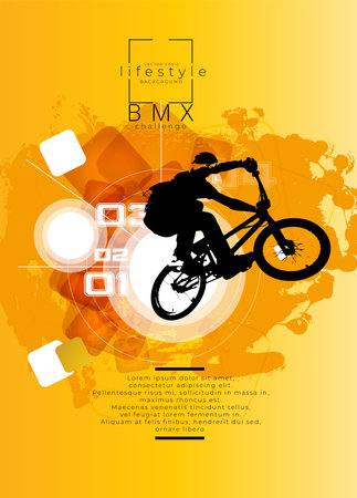 Sport vector illustration of bmx riderのイラスト素材