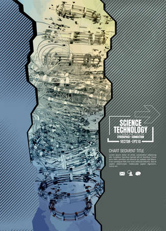 Vector of science technology concept. Background ready for website banner or presentationのイラスト素材